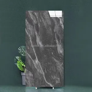 Hochtrendige Fliesene schwarzer Boden-Porzellan-Marmor 600 * 1200 Küchen-Faienze-Fiegel für Boden