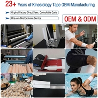 Fabricante de Vendajes Adhesivos Elásticos Resistentes de 2.5cm OEM, Cinta Adhesiva de Algodón EAB de Alta Adhesión, Impresión Personalizada, Envoltura Deportiva, Fábrica con Certificación CE