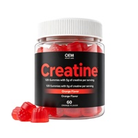 Complément alimentaire pré-entraînement OEM Gym, gommes pour développer les muscles, créatine, 120 gommes avec 5 g de créatine par portion