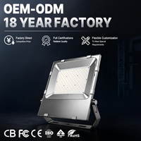 Reflector LED de Alta Luminosidad de Aluminio SMD IP65 con Garantía de 5 Años, 50W 100W 200W, Ahorro de Energía, Iluminación Deportiva