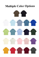 Chemise Homme Oversize Anti-Plis 100% Coton avec Logo Personnalisé, 220g, Deux Boutons, Épaules Tombantes, Manches Courtes, XS-5XL