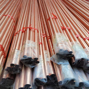 Tuyau de cuivre droit sans soudure en métal au prix d'usine, 1/2 pouce, 3/4 pouce, tube rond en cuivre avec taille personnalisée - Product Image 1