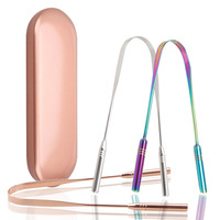 Grattoir de langue en cuivre Offres Spéciales professionnel outil de nettoyage d'hygiène de soins bucco-dentaires nettoyant de langue en métal en acier inoxydable