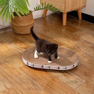 Lit grattoir ovale pour <span class=keywords><strong>chat</strong></span> en <span class=keywords><strong>carton</strong></span> ondulé haute densité, bol de grattage écologique résistant à l'usure, nid d'intérieur pour <span class=keywords><strong>chat</strong></span> S-XL - Product Image 5