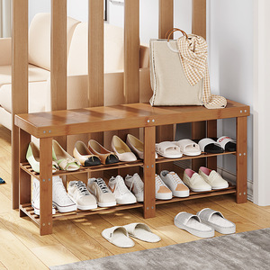<b>Shoe</b> rack and bench, integrated floor-standing multi-layer <b>storage</b> <b>shoe</b> rack for home use, bedroom, and entryway. - Product Image 1