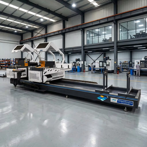 Scie à double tête CNC de qualité industrielle pour la découpe ultra-longue de profilés de murs-rideaux - Product Image 1