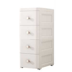 Gabinete de almacenamiento Delgado vertical de 25cm, organizador de plástico de espacio estrecho para artículos del hogar, cajones de almacenamiento de 5 capas para el <span class=keywords><strong>dormitorio</strong></span> del hogar - Product Image 6
