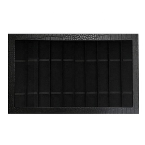 Hộp Da PU Màu Đen Trưng Bày Vỏ Sang Trọng <span class=keywords><strong>10</strong></span> Hộp Đựng Dây Đeo Đồng Hồ Hộp Quà Tặng Có Cửa Sổ - Product Image 4