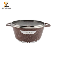 Batterie de cuisine à prix réduit Ensembles de casseroles d'occasion pour la cuisine en aluminium moulé sous pression antiadhésif pour la soupe et les marmites