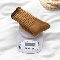 Chaussettes en laine très vendues, chaussettes pour femmes, automne-hiver, nouvelle couleur unie, mérinos épaissies, chaussettes chaudes, tube moyen, chaussettes en molleton