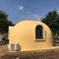 Kit de construction préfabriqué en modules emboîtables pour maison dôme en EPS graphite, pour glamping, camping, complexe hôtelier