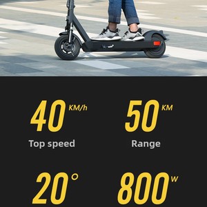 Trottinette pliable avec batterie amovible, amortisseurs avant et arrière, système d'amortissement 500-800W, moteur sans balais haute puissance - Product Image 3