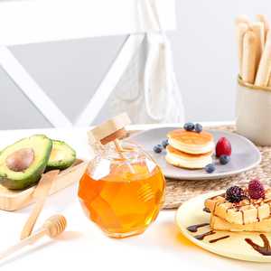 Tùy Chỉnh 200Ml Mật Ong Jar Mứt Dưa Thực Phẩm Thủy Tinh Mật Ong Jar Bao Bì Với Nắp Đậy Trong Số Lượng Lớn - Product Image 5