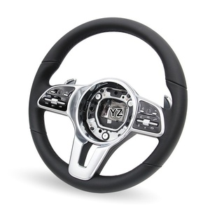 Volante de Cuero YZ para <span class=keywords><strong>Mercedes</strong></span> Benz GLE W202 W206 ML350 GLC300 X253 C190 Sprinter Vito SLK W639 R171 W124 W210 C217 EQS - Product Image 3