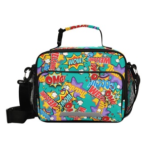 Sac à déjeuner isotherme pour enfants motif graffiti, sac fourre-tout personnalisé, sac à poignée portable réutilisable, sac isotherme pour enfants – Grande Vente - Product Image 1