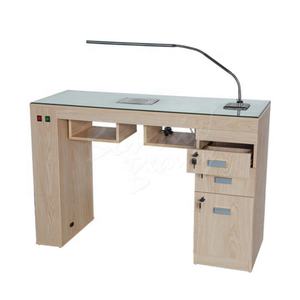 Mesa de Manicura Moderna de Lujo con Secador de Uñas, Mueble de Salón, Estación de Spa Portátil Negra con Reposabrazos Rosa - Product Image 1