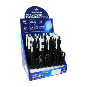 Mini linterna de trabajo LED plegable de 4W, portátil, resistente, ideal para reparaciones y actividades al aire libre. - Product Image 1