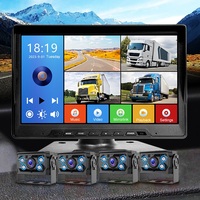 Caméra de recul moniteur de voiture 10.1 pouces MP5 lecteur IPS écran 4CH DVR système de sécurité d'aide à la marche arrière étanche Vision nocturne pour camion