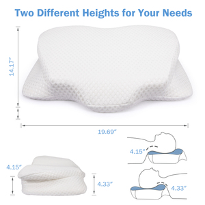 Nuevo diseño del fabricante OEM ODM almohada de espuma viscoelástica ortopédica cervical para niños cama amigable para viajes dormitorio de espuma viscoelástica - Product Image 5