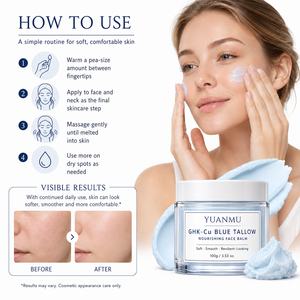 Crème hydratante <span class=keywords><strong>anti</strong></span>-âge bio à marque privée, barrière protectrice, GHK-Cu, peptide de cuivre, suif de bœuf, raffermissante pour le <span class=keywords><strong>cou</strong></span> <span class=keywords><strong>et</strong></span> le visage - Product Image 6