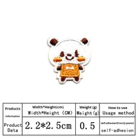 Cool insecte dessin animé bricolage écologique auto-adhésif brodé feutre tissu Patch autocollants pour vêtements et gâteau PVC fer à repasser