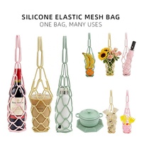 Sous-verre pliable 2-en-1 en silicone, porte-bouteille convertible pour vin et lait, sac à main personnalisé avec logo, support de boisson portable, cadeau promotionnel
