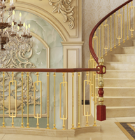 Balustrade pour bâtiments de style victorien Main courante d'escalier en métal en spirale pour intérieur de porche