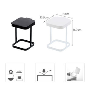Nordic portable kitchen Mini Small metal desktop garbage bag holder rack Can dust bin per la cucina - Product Image 6