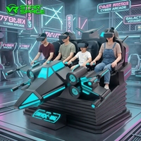 실내 공원 놀이기구 VR 영화 4인용 아케이드 VR 게임기 6Dof 가상현실 의자 9D VR 시네마 시뮬레이터