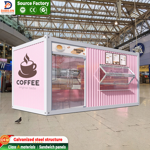 Container Prefabbricato da 20 Piedi per Mini Chiosco Bar <span class=keywords><strong>Mobile</strong></span> per Fast Food, Casa Container, Design Moderno, Caffetteria Container da Esterno, Pop-up Shop - Product Image 1