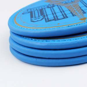 Sous-verres personnalisés avec logo en relief, sous-verres en cuir PU vierges, sous-verres haut de gamme pour restaurant, café, famille - Product Image 2