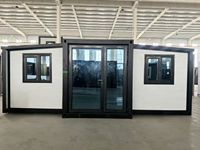 Maison conteneur extensible confortable à 2 chambres, maisons préfabriquées pour habitation