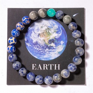 Braccialetto di pietra naturale universo otto pianeti braccialetto di perline sole terra Pluto Venus Marte <span class=keywords><strong>pianeta</strong></span> bracciale fatto a mano per Unisex - Product Image 2