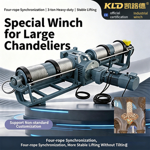 Verricello <span class=keywords><strong>Elettrico</strong></span> Sincronizzato <span class=keywords><strong>a</strong></span> 4 Corde |   <span class=keywords><strong>Argano</strong></span> di sollevamento <span class=keywords><strong>a</strong></span> doppio <span class=keywords><strong>tamburo</strong></span> per lampadari di grandi dimensioni |   Sistema di Sollevamento <span class=keywords><strong>a</strong></span> Basso Rumore da 3 Tonnellate con Fune in Acciaio ODM - Product Image 2