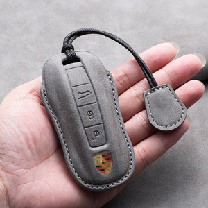 Étui de clé de voiture en cuir pleine couverture transfrontalier pour Porsche Macan Cayenne 718 Panamera Taycan – En stock usine, vente en gros - Product Image 5