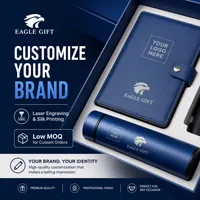 Coffret Cadeau d'Entreprise Personnalisé : Tasse Isotherme et Carnet en Cuir de Luxe, Organiseur Exécutif, Boîte Cadeau Promotionnelle pour Entreprises