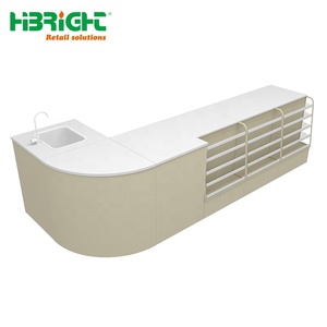 Loja de conveniência Simples Estilo de Aço de Madeira Equipamentos de Loja De Supermercado <span class=keywords><strong>Checkout</strong></span> Mesa de Caixa Contador - Product Image 5