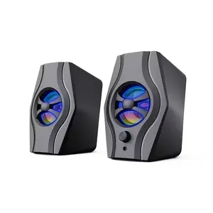 2024 Nieuwe 2.0 Kanaal Mini Actieve Usb Computer Speakers Prive Model Mini Subwoofer Dc Power Plastic Materiaal Aux Audio Lijn