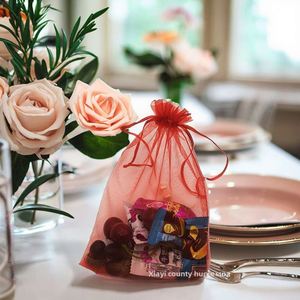 Customized Size Color Organza High-density Transparent Breathable <b>Wedding</b> Party <b>Gift</b> Packaging <b>Bag</b> Logo Printing Not Available - Product Image 1
