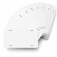 Placas de Matrícula de Aluminio en Blanco con Esquinas Redondeadas, Personalizables con Logotipo, Directo de Fábrica