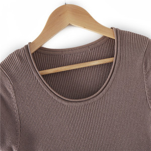 2019 fábrica personalizado hermoso manga corta suelta tejer suéter vestido - Product Image 3