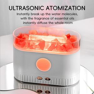 3-in-1 điện hương liệu ngọn lửa tinh dầu khuếch tán 7 màu <span class=keywords><strong>LED</strong></span> ánh sáng Muối Himalaya đèn nhà Yoga nhựa kim loại - Product Image 2