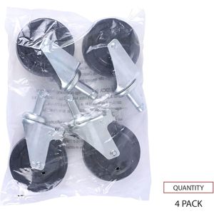 Juego de 4 ruedas giratorias Alera de 600 lb, color gris, ruedas sólidas para estanterías de alambre, antipinchazos, hechas de poliuretano y nailon, usadas - Product Image 1