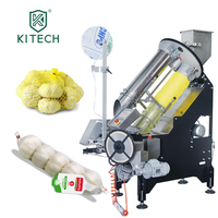 Machine automatique de conditionnement en filet pour ail, oignon et pomme de terre, avec clipser et sceller, pour l'emballage de l'ail en sacs filet