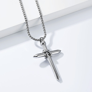 yunnique cross-border goods: screwdriver cross necklace, window-breaking self-defense nail, <b>titanium</b> steel cross pe - Product Image 4