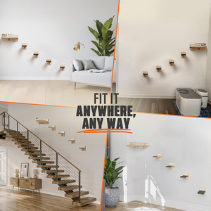 Treo tường góc mèo Giường mèo Kệ bước đồ nội thất vật nuôi cho mèo trong nhà leo nhảy cá rô gãi bài viết cho tường - Product Image 6