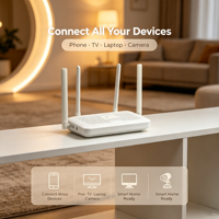 Routeur sans fil personnalisé OEM ODM AX3000 CR8808 avec ports Gigabit complets, routeur WiFi 6 avec micrologiciel et logo personnalisés