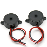 Buzzer Sonore Piézoélectrique Actif à Entraînement Interne 23*10MM 12V 24V 85dB, Son Continu, Type Bip, avec Pattes de Fixation