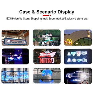 Hot 3D Led Displayer Wifi 65cm 1x3 2x3 3x3 Robot Altura humana Holo Ventilador de holograma de pared de Video sincronizado - Product Image 5