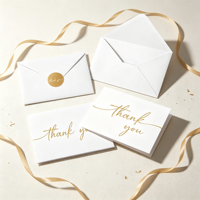 Cartes de remerciement personnalisées en gros, cartes de vœux, cartes de mariage, cartes de remerciement avec enveloppes